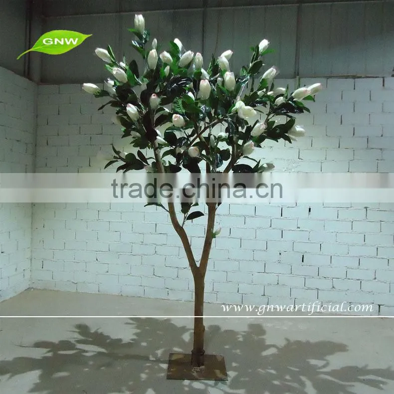BTR150 GNW 9ft white artificial decorative tree branches with big artificial magnolia flower for wedding decoration