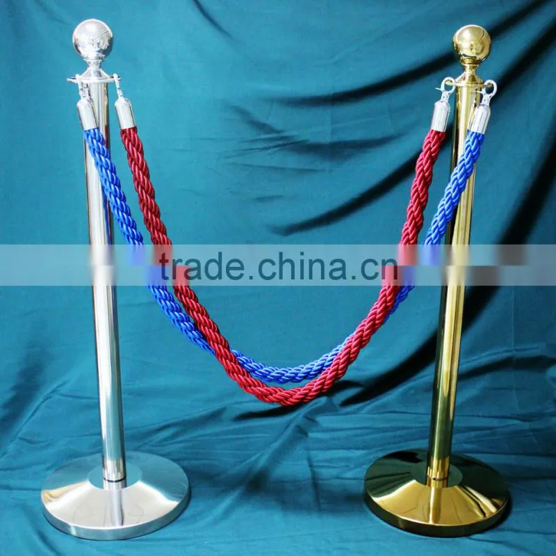 rope stand / portable crowd control post / braided rope stanchion