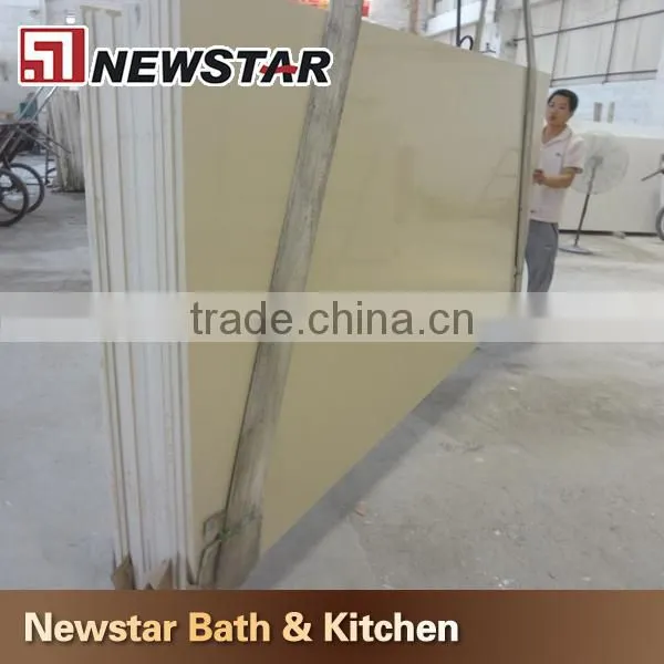 Chinese A quality polished beige quartz countertops