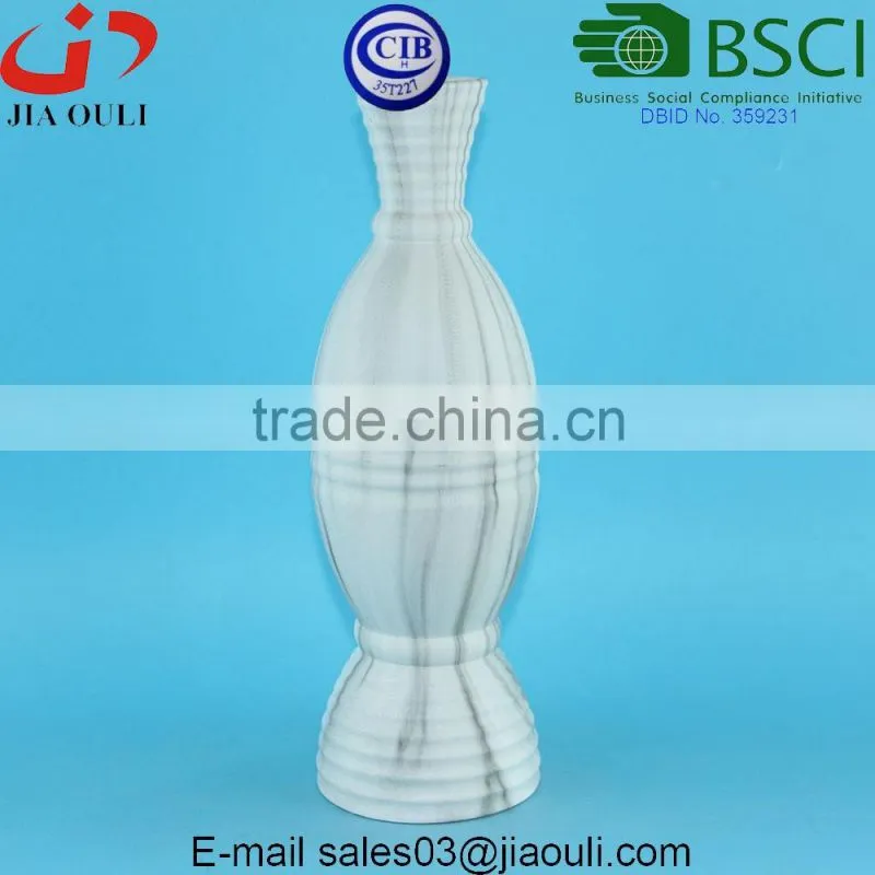 BSCI Audit Factory Marble color Ceramic Vase for home decor