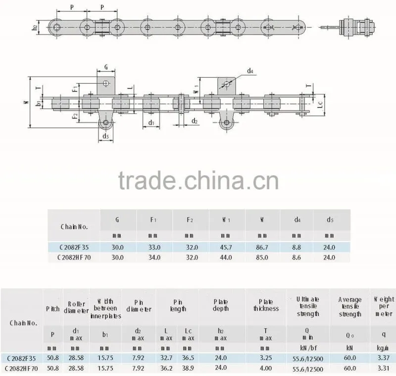 P76.2F30 conveyor chain for tobacco factory / tobacco machine chain / tobacco conveyor chain