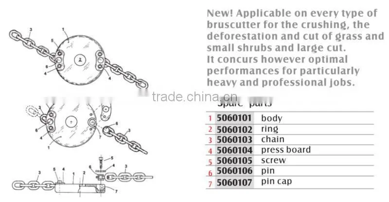 cutting head for brush cutter china chainsaw parts DL-1108