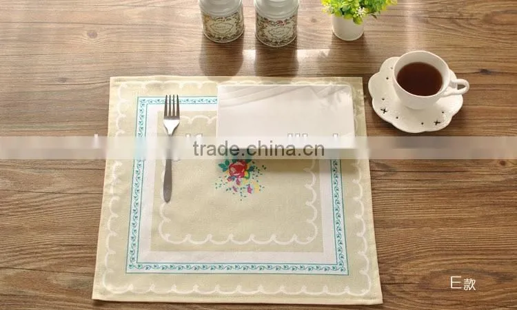 Classical European Priting Table Napkin Linen Cotton Folding Design Dinner Napkin