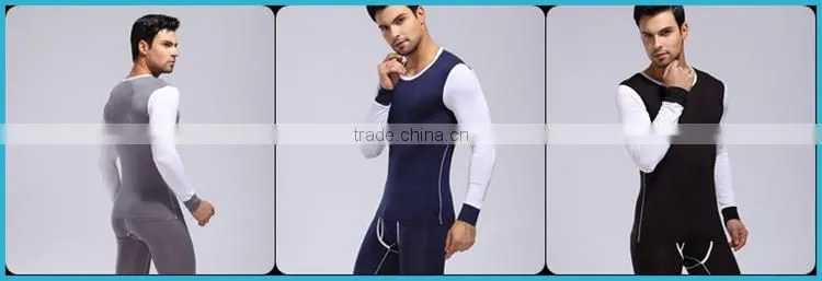 2014 Hot Sale Sexy Thermal Underwear Men Long Sleeve Breathable Body Shaper SM27-1