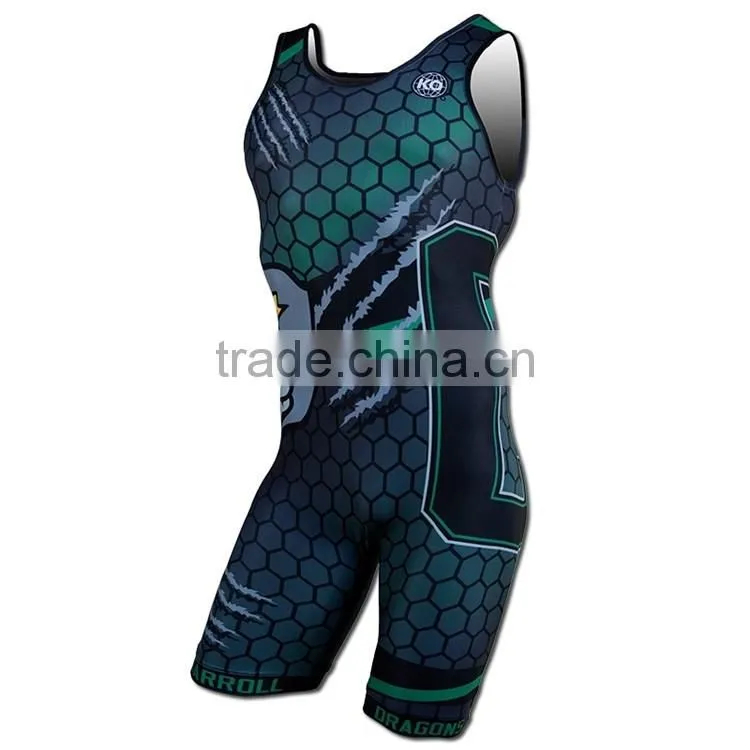 Breathable and stretachable cheap wrestling singlets