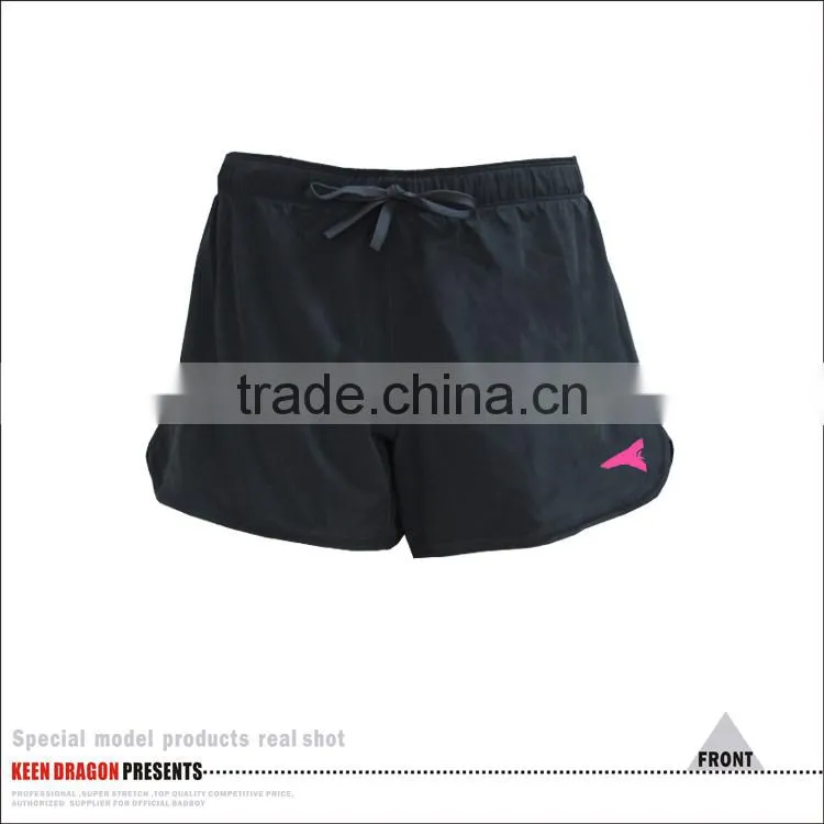 New design custom coolmax blank black cheap running shorts women