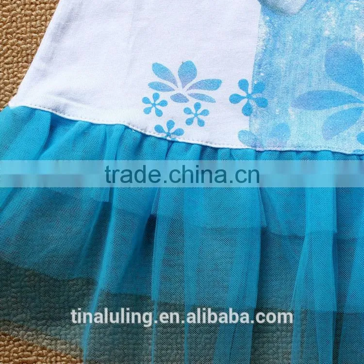 new fashion baby girls long sleeve cartoon dresses baby tulle dresses