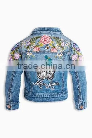 China factory kids denim jacket for girls