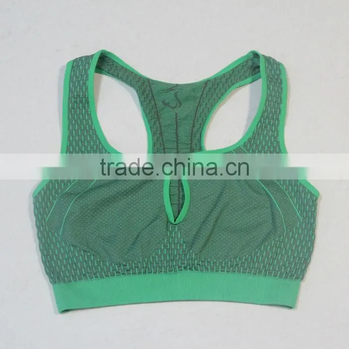 2014 New Style Breathable and Light Seamless Knitting Seamless Women Sport Bra
