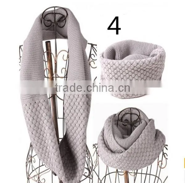 New arrival different color choice fashion design high quality acrylics material solid infinity hijab scarf for ladies