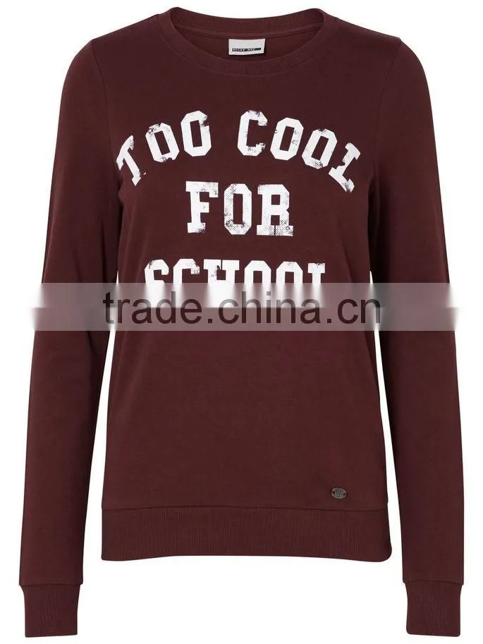 2016 Wensfashion sweatshirt shop costume women leather long sleeved pullover sweatshirts
