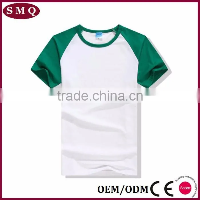 Wholesale high quality raglan sleeve dry fit polyester t-shirt
