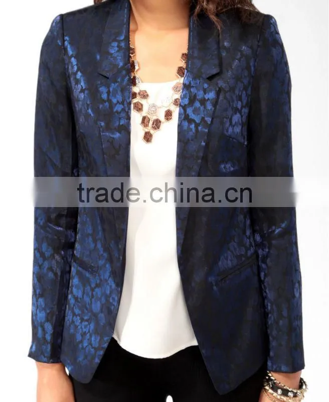 Jacquard Abstract Pattern Blazer