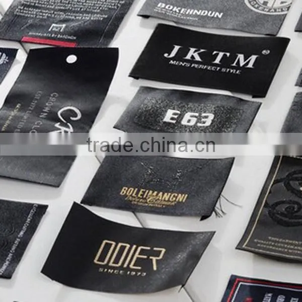 free logo cotton/polyester yarns custom fabric label