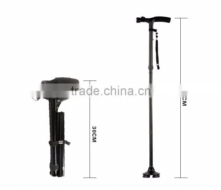Ultimate LED Magic cane with Alarm device for asking help when old people fall down