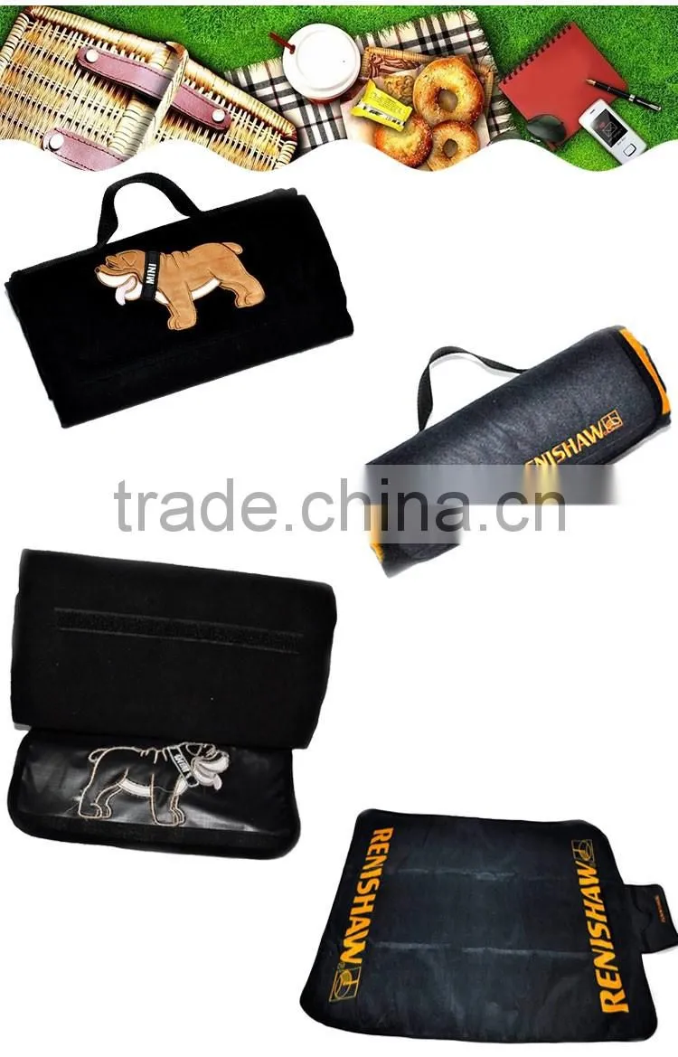 Factory Sell Tartan Folding Picnic Blanket With Handle