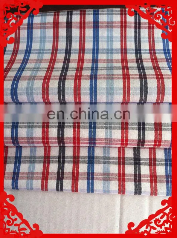 2014 fashion latest new Italy design pattern 100%cotton poplin check cvc t/c yarn dyed fabrics for shirt
