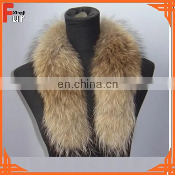 Down Coat Fur Collar, Natural Color Raccoon Fur Collar