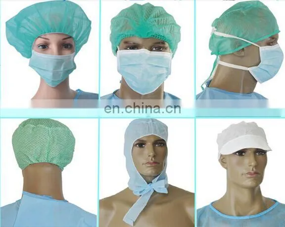Disposable white nylon hairnet cap