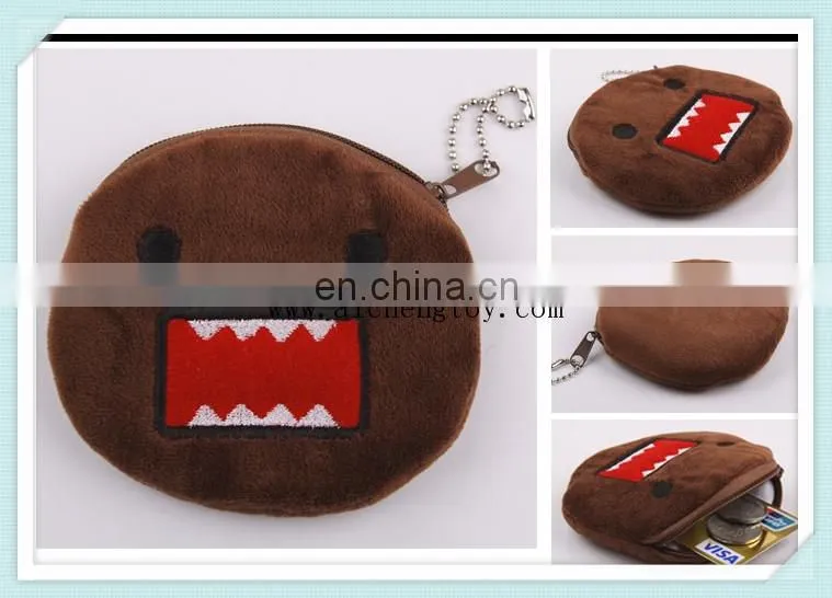 factory custom fashion soft plush monkey wallet