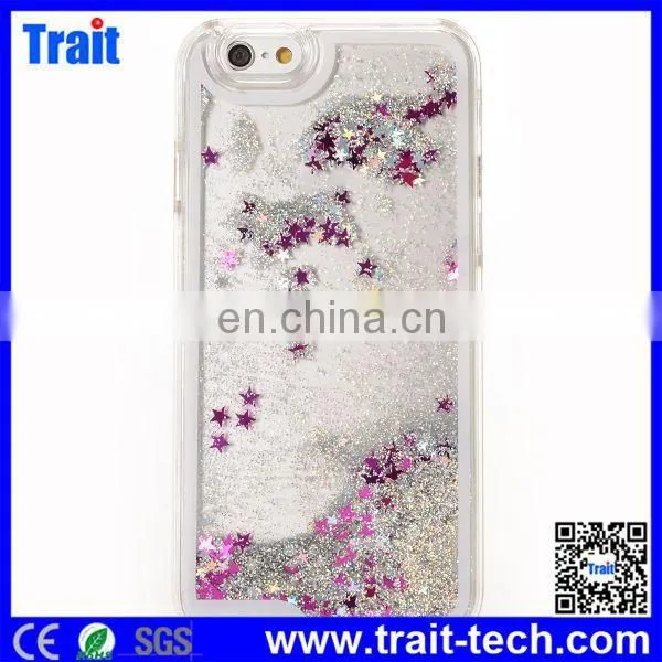 Dynamic Glitter Quicksand Stars Liquid PC Back Case for iPhone 6