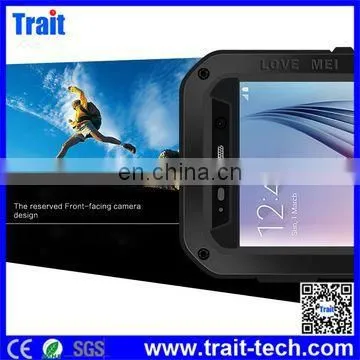WaterProof Powerful Metal Button Touch Screen Gorilla Glass Hybrid Case,Aluminium Case for Samsung G9200 Galaxy S6