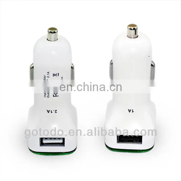 Hot mini custom usb LED car charger for Apple mobile phone