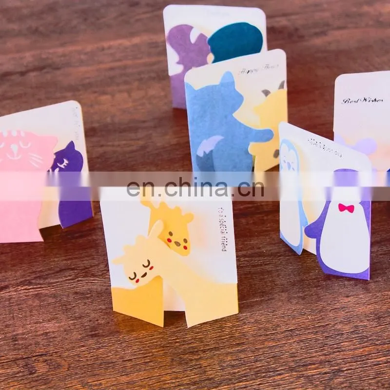 dolphin deer cat cartoon greeting cards Valentine's Day Mini Greeting Cards With Envelopes