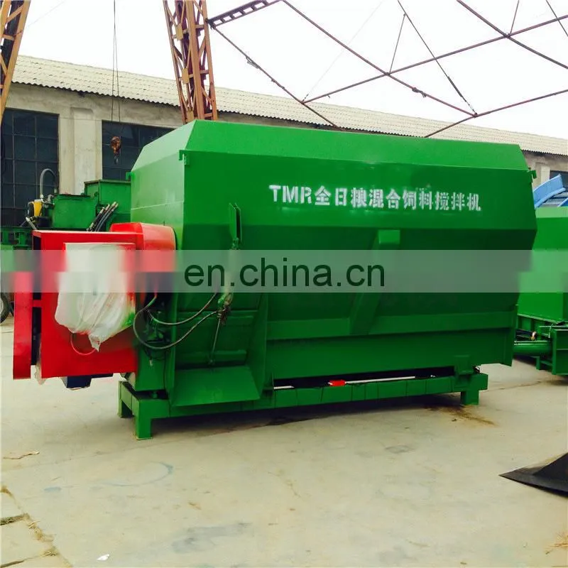 dairy farm horizontal and fixed cattle feed mixer