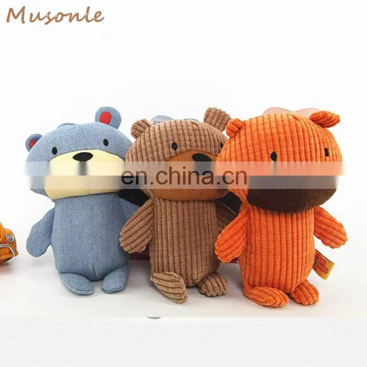 China factory supply dog toys pet cotton rope bear squeaky