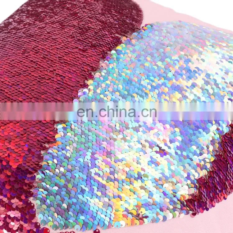 Custom design Reversible Sequins Heart Mermaid magic Cushion Pillow Covers Decorative