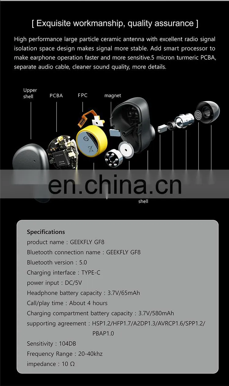P50 New earbuds soft flexible silicone tips active noise cancellation wireless bt earphone earbuds
