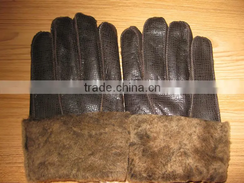 Sheepskin leather work gloves