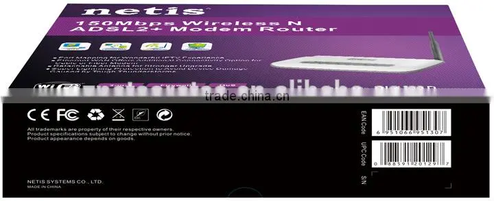 Detachable Antenna,150Mbps Wireless Modem Router ADSL