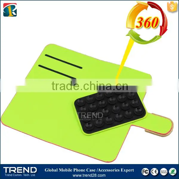 360 degree universal flip wallet leather case for mobile phone