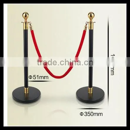 Stainless Steel Flat Basel Barrier With Velvet Or Twist Rope For Crowd Control