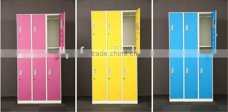 color 6 door steel cabinet 6 tie storage locker school customized locker
