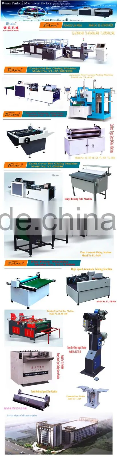 Factory Earth Cover Box Gluing Machine YL-ZH680,corrugated box folding gluing machine