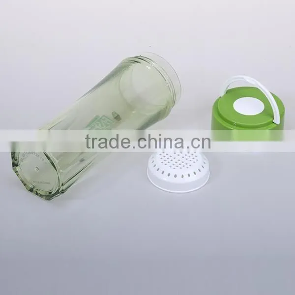 0.45L green plastic sport water bottle for students