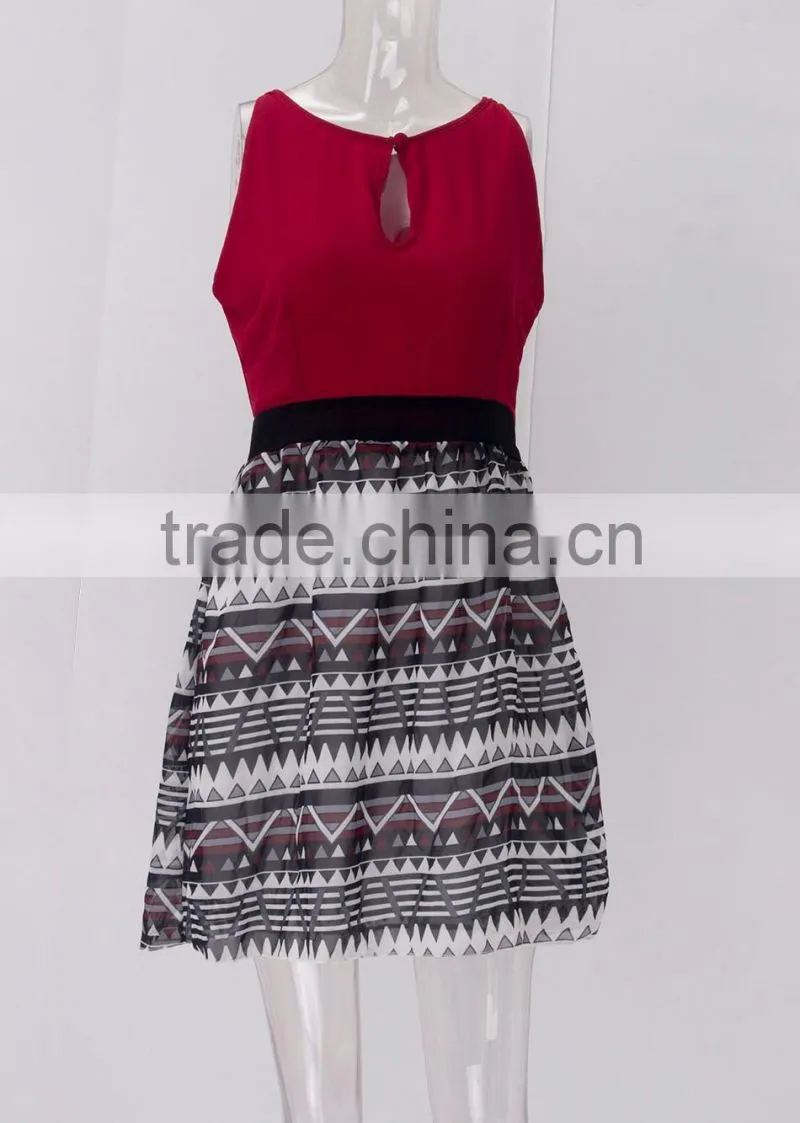 summer Casual dress Fashion dress Sleeveless lady dress