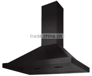 Powder Painted Black Tower Shape Cooker Hood