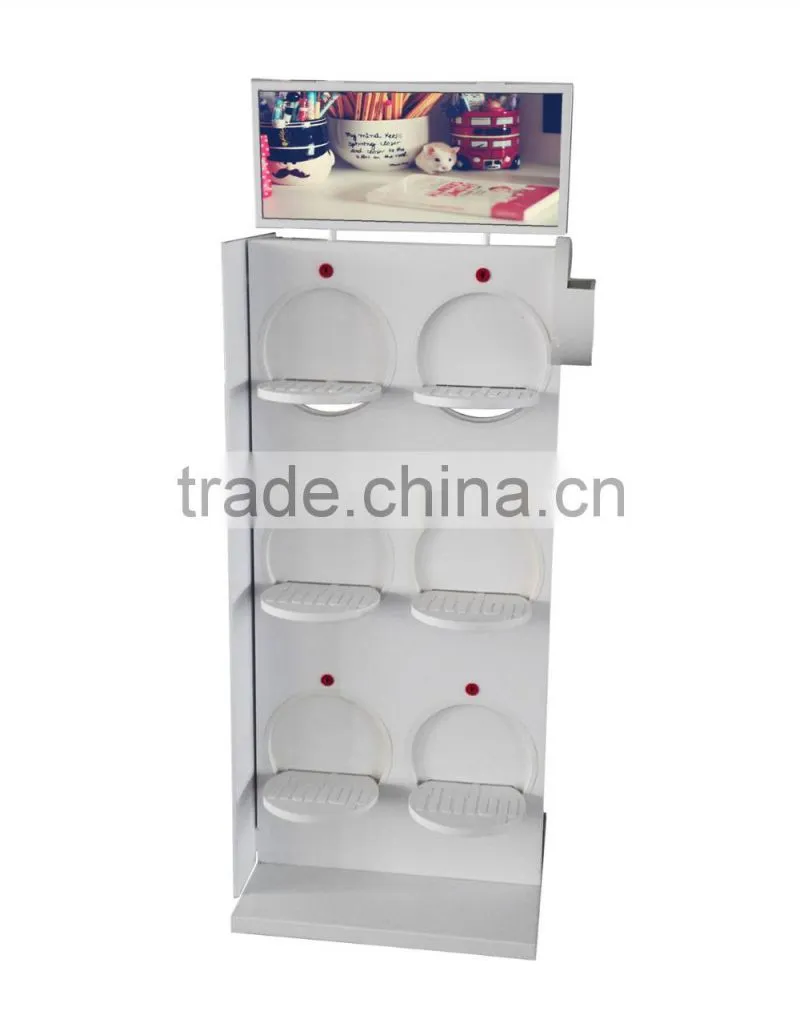 Attractive Promotion Metal Sports Goods Display Racks Lcd Video Player