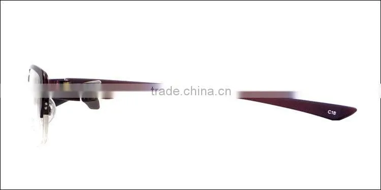 Fashion design half rim metal TR90 men eyeglasses frame