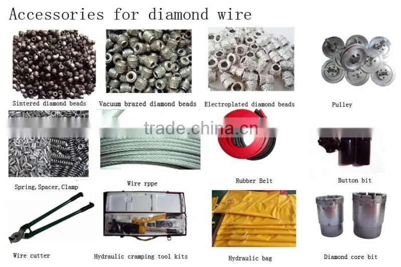 75HP quarry diamond wire cutter for granite, marble, sandstone, limestone