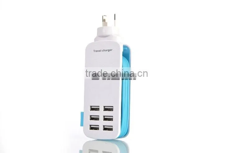 2016 New OEM high quality factory 6 port usb charger for iphone 7 US EU UK AU plug charger with multi USB wall charger