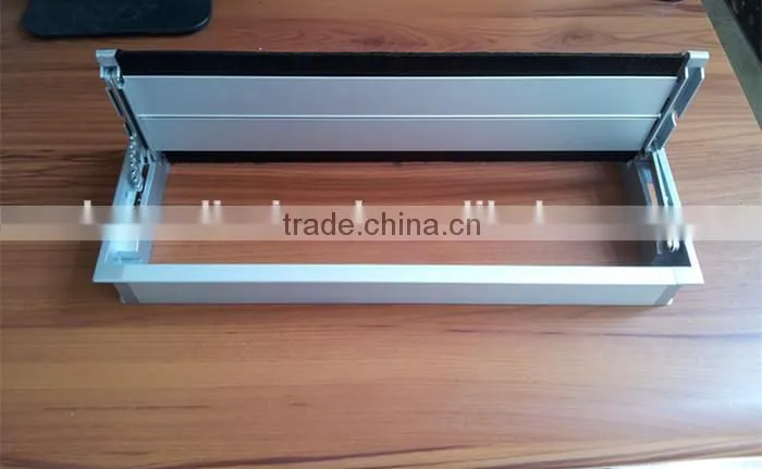 BW-T640B Aluminum Office Desk Cable Cover/Electric Flip Up Cubby With Bracket