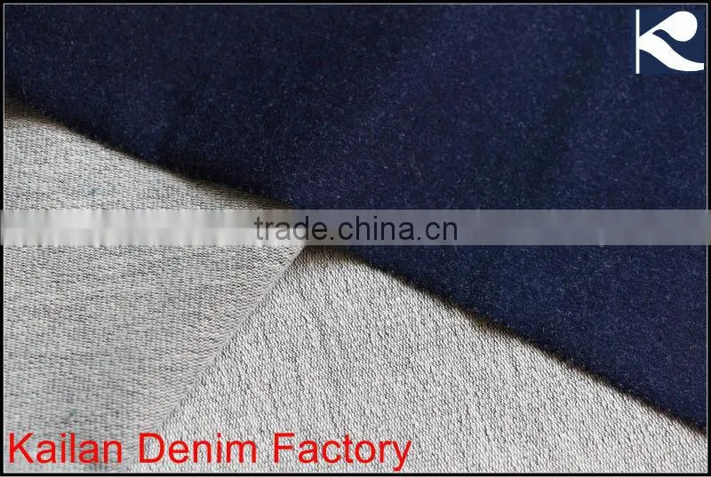 95% cotton indigo dyed knit denim