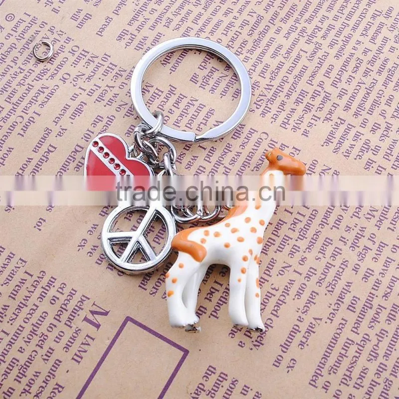 Simulation animal keychain manufacturers price giraffe keychain