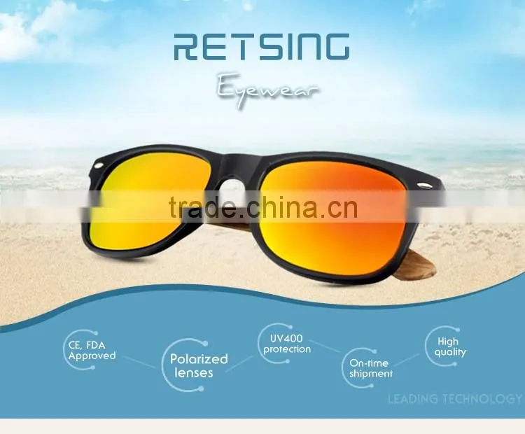 Custom Wood Sunglasses Customized Glasses Wooden Bamboo Logo CE FDA