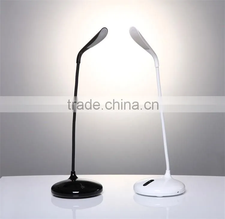 JK853 Gooseneck battery led table lamp, rechargeable led desk lamp usb charging